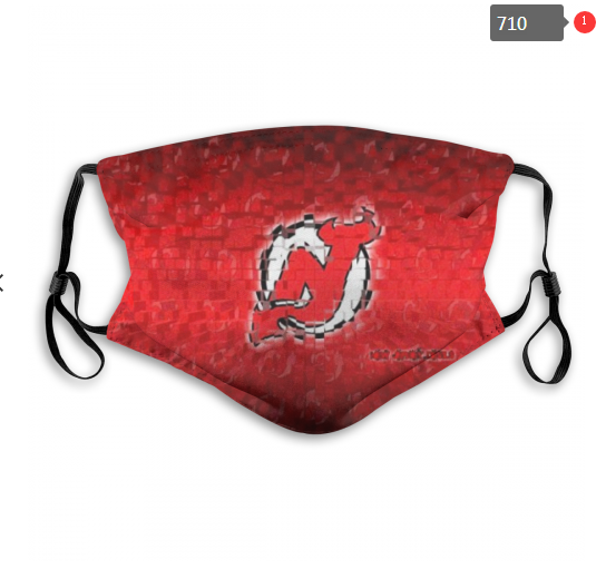 NHL New Jersey Devils #3 Dust mask with filter->nhl dust mask->Sports Accessory